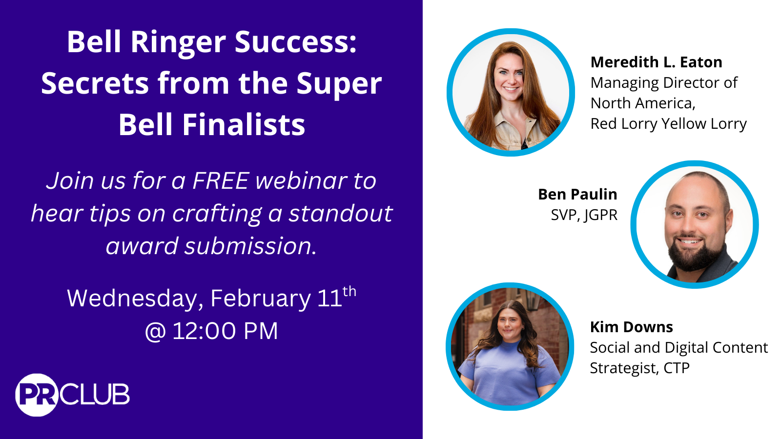 Bell Ringer Awards Webinar Graphic